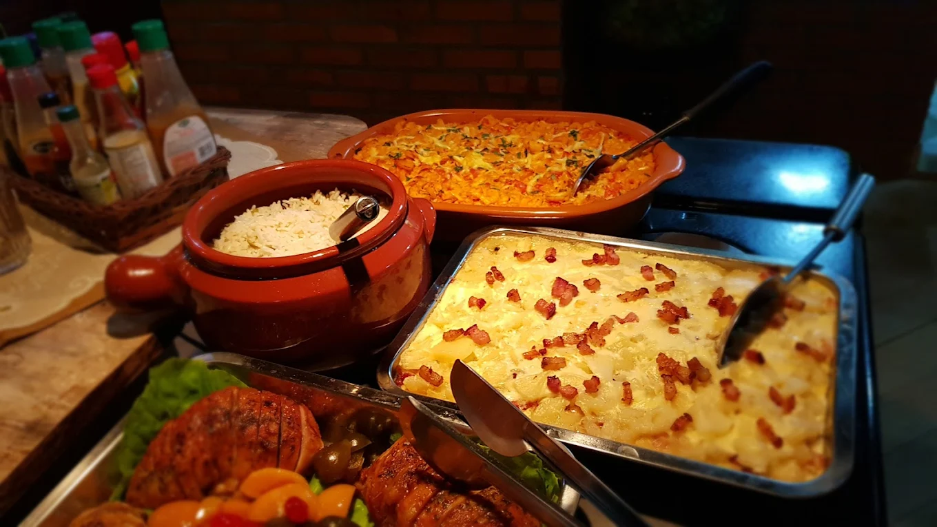 Buffet de culinária alemã do Restaurante Lindnerhof